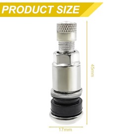 Pack of 12 Car Tyre Valve TR525 Steel Tyre Valve Insert Car Valves Made of Stainless Steel Universal Rim Valves Metal Valves Car Valve Metal for Trucks Motorcycle (Silver)