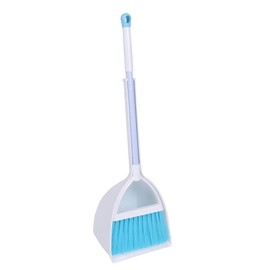 Qidiwin Mini Broom and Dustpan, Home Kitchen Sweeping for Kids(White+Blue)