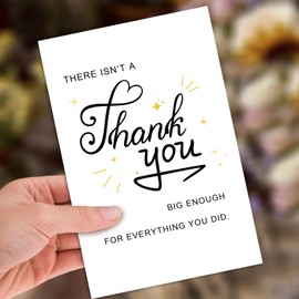HEJOYN Thank You Card, Thank You Cards for Men Women, Appreciation Card for Him Her, Appreciation Gifts for Teacher Boss Doctor Nurse Mom Dad Coworker, Grateful Cards, Thankful