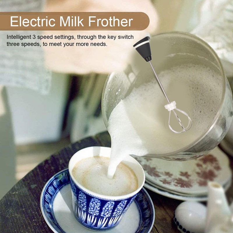 Rechargeable Milk Frother 304 Stainless Steel Handheld Foam Maker Cordless