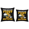 This Aint My First Autumn Leaf Blower Throw Pillow