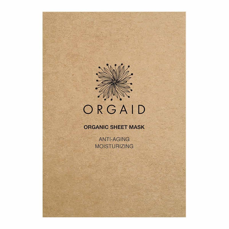 Orgaid Organic Sheet Mask - Anti-Aging & Moisturizing, 4 Sheets