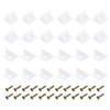 sourcing map 24Pcs 90 Degree Plastic Corner Braces, 14x13x9mm Nylon