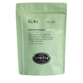 Steven Smith Teamaker Pineapple Green Iced Tea No. 81, Refreshing, Caffeinated, Sustainably Grown, Full Leaf Green Iced Tea, 10 Count, 1 Quart Sachets