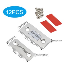 Pack of 12 Door Magnets for Furniture Magnetic Catches, Ultra Thin Magnets for Cabinet Doors, Cupboard Magnets, Cupboard Magnetic Closure, Door Magnet Suitable for Kitchen Doors, Windows and Drawers