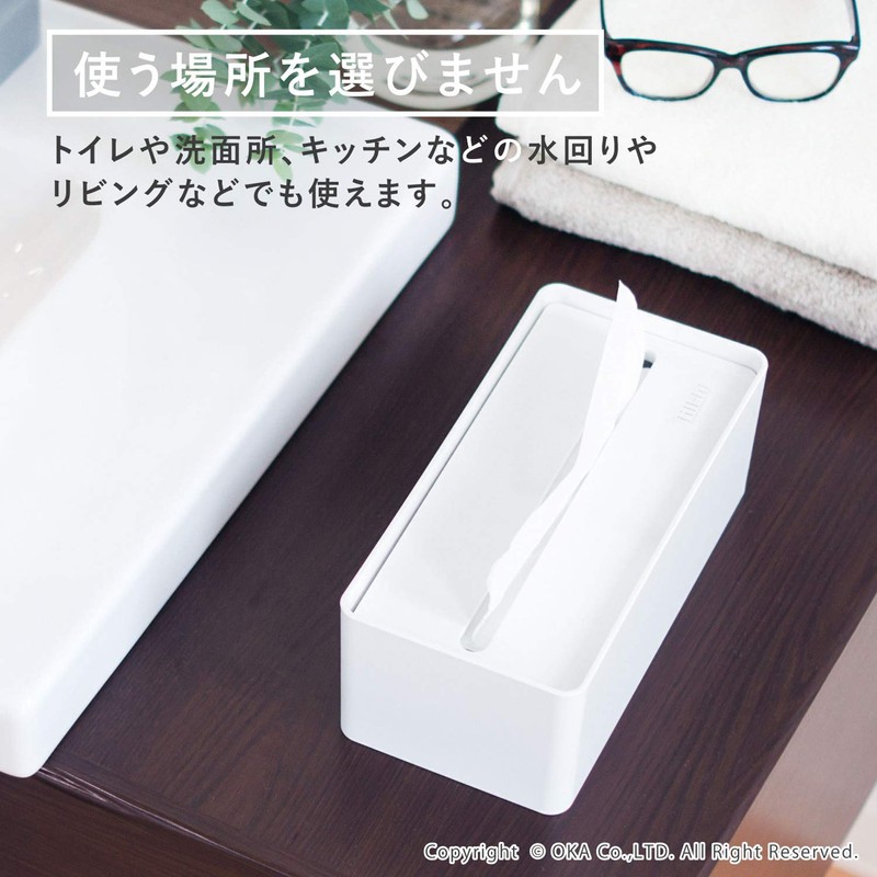 OKA Fill+Fit Paper Towel Case, White (Our House Venetization Plan,