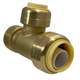 2 Pcs XFITTING Push Fit 3/4 Inch x 1/2 Inch x 1/2 Inch Push Fit Reducing Tee,