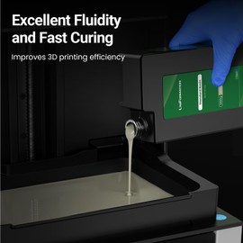 GK3 Ultra Boxed Standard 3D Printer Resin Fast UV Curing Plant-Based 3D Resin Liquid with High Precision Low Viscosity Suit for 8K/12K/14K DLP LCD 3D Printing Miniatures, Garage Kits,HD Vanilla 1.2KG
