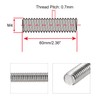 HiPicco Fully Threaded Rod M4 x 60mm 0.7mm Thread Pitch,