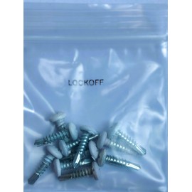 Lockoff Brand Colored Self-Tapping Lacrosse Head Screws - 10 Pack in White Color