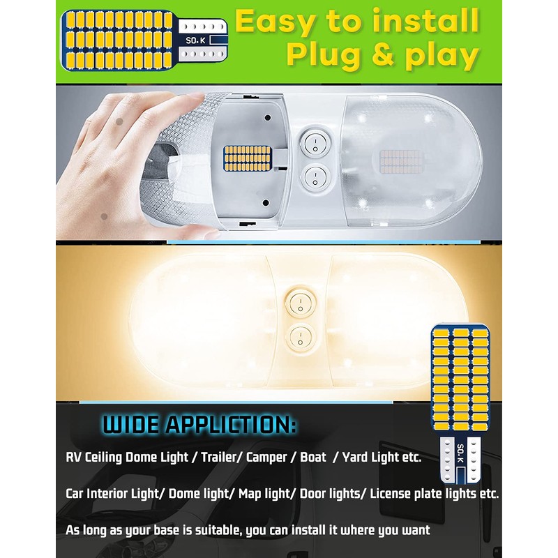 UNXMRFF - Super Bright Natural Warm White T10 921 922