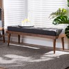 Baxton Studio Benches, One Size, Charcoal/Walnut