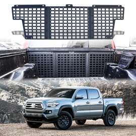 WANGDUOYU Truck Bed Molle Panel System Cargo Storage Organizer Compatible with 2016-2023 Toyota Tacoma 3rd Gen (Front)