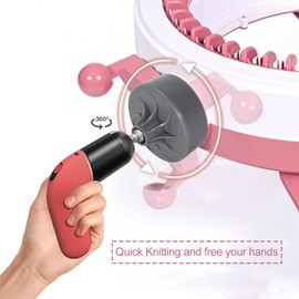 MIAOKE Knitting Machine Adapter, Fast Knitting Interchangeable Crochet Machine Adapter with Hex Bit Screwdriver, Compatible with 22/40/48 Knitting Machines, Beginner DIY Hats, Socks