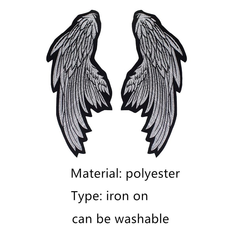 PaEmbro Angel Wing Patches Embroidered Fabric Patches Iron On Patch