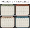 Desk Calendar 2025-2026 with Desktop Mat, 18 Month Small Desk