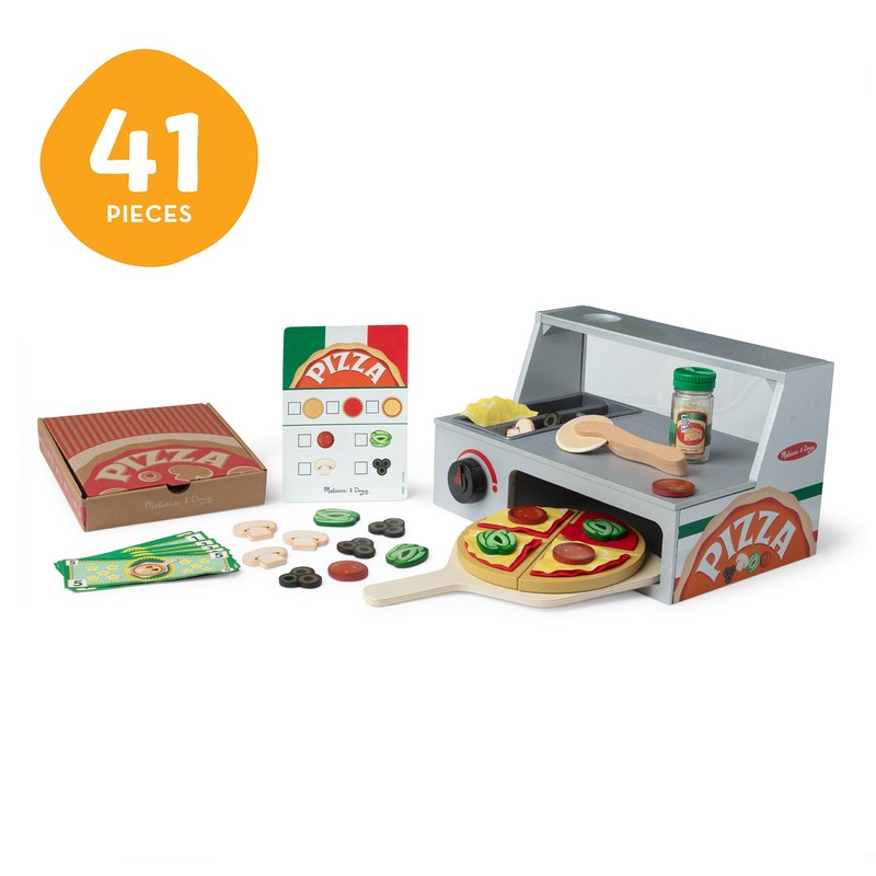 Melissa & Doug Top & Bake Wooden Pizza Counter Play