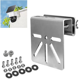 DGMI Dachrinnenhalterung aus Edelstahl, mit Anti-Rost-Schrauben, ohne Bohr-Installation, Solar-Sicherheitskamera-Halterung, kompatibel mit Eufy Security SoloCam S340/E30 Überwachungskamera