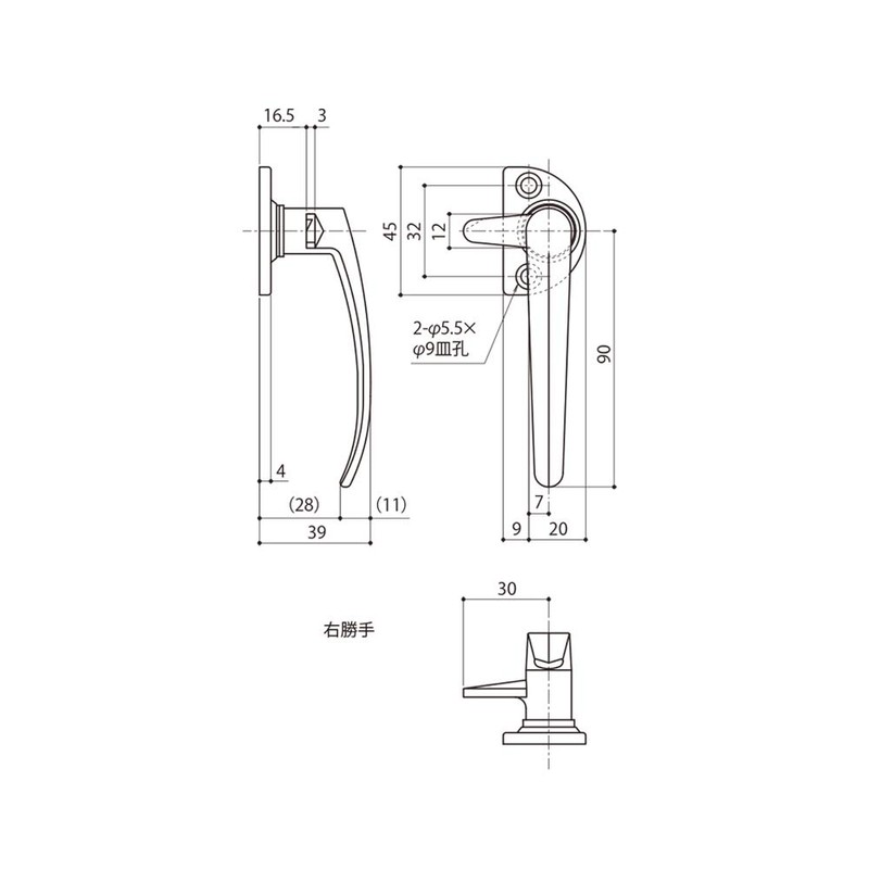 中西 Industrial Open Window kamurattihandoru R DC – 630 