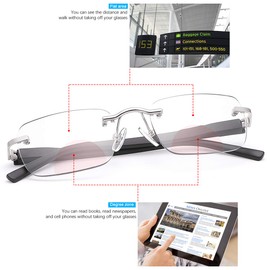 YIMI Photochromic Bifocal Reading Glasses Blue Light Blocking Spring Hinge Sun Readers Transition Sunglasses for Women Men