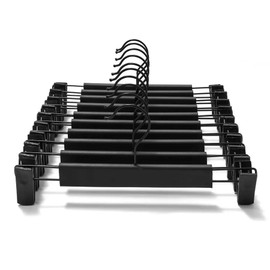 10 PACK Plastic Clothes Hanger; Clothes Pants Hangers Space-Saving Skirt Jeans Coat Heavy Duty Clothes Hanger Holders with 360 ° Swivel Hooks
