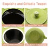 Cast Iron Teapot,SECHUDO Tea Kettle Coated with Enameled Interior for