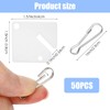 Elegaperma 50Pcs Slotted Key Tags Rack Plastic Key Tag with