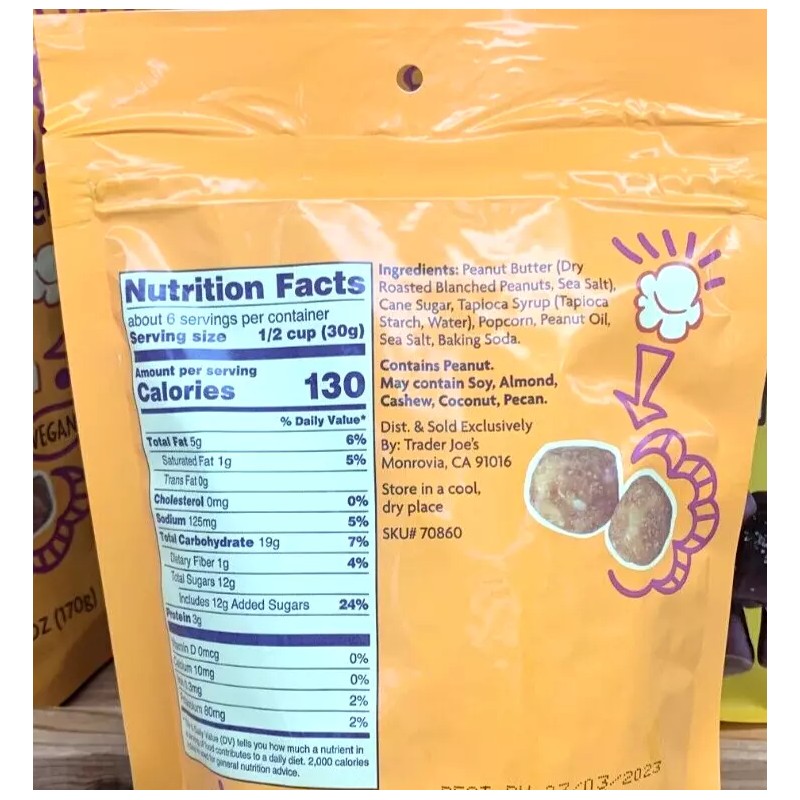 Trader Joe's 2 Packs Trader Joe's Peanut Butter Caramel Coated