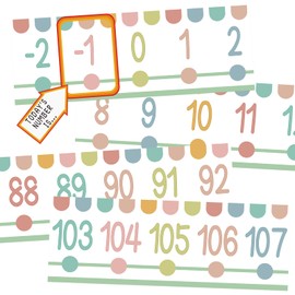 29pcs Number Line (-20 to +120) Bulletin Board Set for Classroom Wall Decor Math Number Bulletin Board Set for Teacher Supplies Must Have