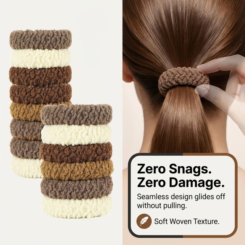 ZUBIV Soft Elastic Hair Scrunchies for Women