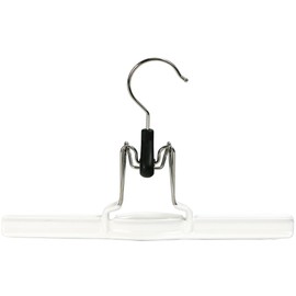 Mawa by Reston Lloyd Non-Slip Space-Saving Clothes Hanger with Clamp for Pants and Skirts, Style M/26, 1-Piece, White