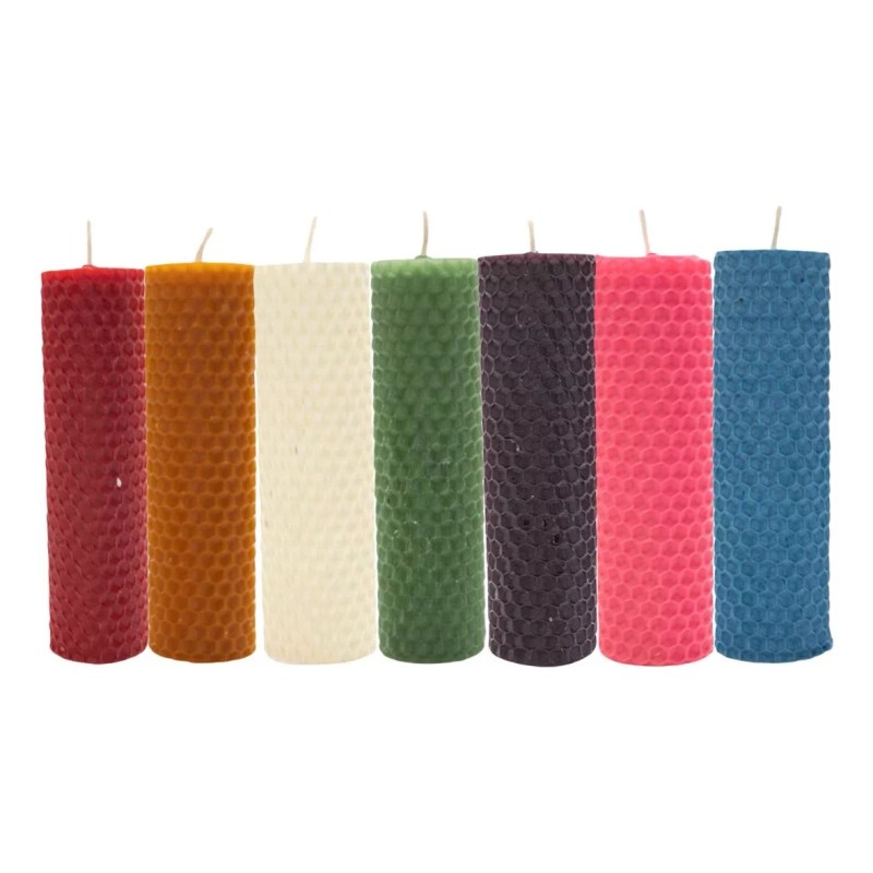 CEB Kit Velas De Miel Wicca 7 Chakras + 100