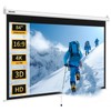 WASJOYE 84'' Projector Screen Manual Pull Down - 16:9 HD