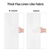 Flax linen like 240 GSM heavy, wide fabric shower curtain