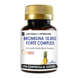 BROMELINA 10.000 GDU/g GASTROPROTETTA CON BROMELINA 5000 GDU/g CENTELLA PILOSELLA BETULLA TARASSACO | INTEGRATORE CELLULITE E DRENANTE 100 COMPRESSE 1 AL GIORNO