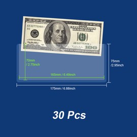 HLIWS Credit Card Holder-30pcs 175 * 75mm Clear Plastic Toploaders Load Card Sleeve Protector,for Concert,Ticket,Sporting Event Pass,Wallet and More(Long)
