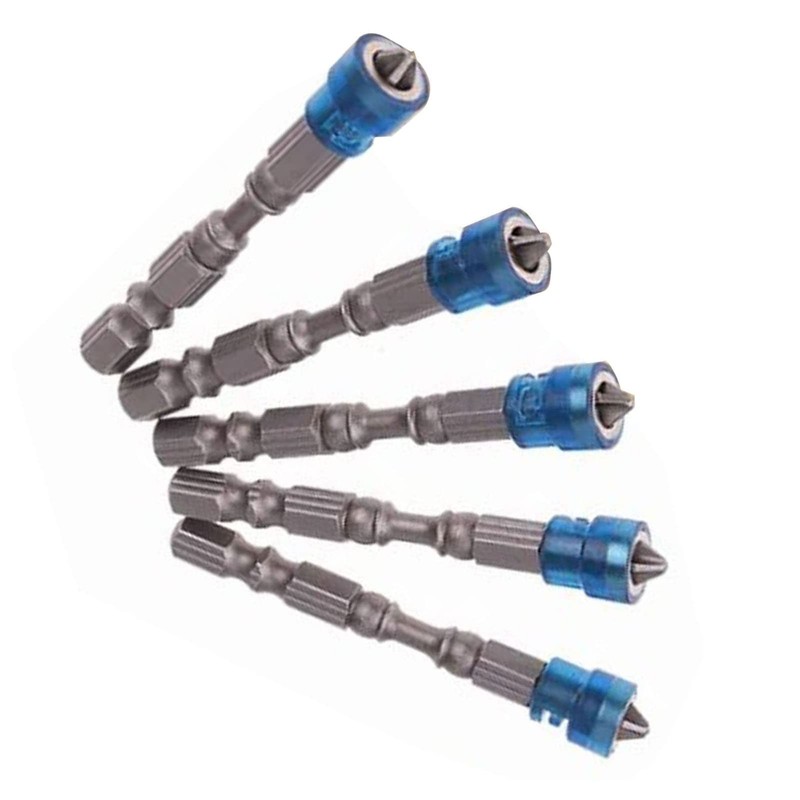 5Pcs Magnetic Screwdriver Bits Metal Cross Electric Screwdriver Bit with