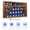 DecoWoodo Large Military Shadow Box Display Case with HD Tempered