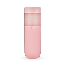 HOST Freeze Double Walled Insulated Water Bottle Freezer Tumbler with Active Cooling Gel Stainless Steel Lid and Silicone Grip, Set of 1 20 Oz Plastic Bottle, Blush