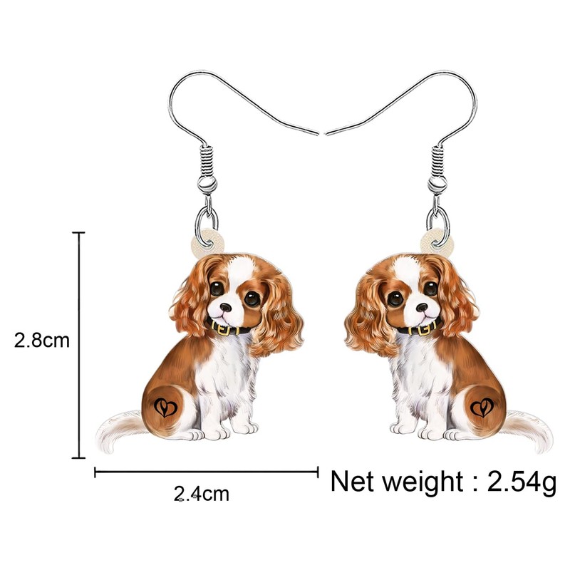 BONSNY Acrylic Dangling Novelty Fun Adorable Cute Cavalier King Charles