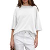 Spring Tops for Women Oversized Tee Shirts White Large