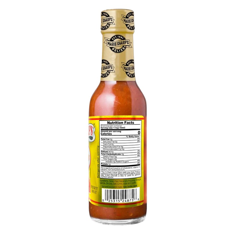 Marie Sharp’s Fiery Hot Habanero Pepper Sauce, 10 oz –