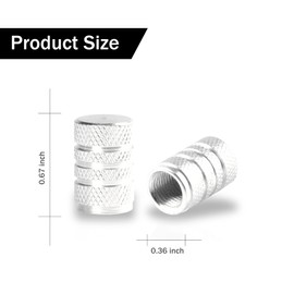 SINGARO 12PCS Tire Valve Stem Caps, Car Exterior Accessories, Aluminum Alloy Valve Cover Universal for Cars, Trucks, Motorcycles and Bicycles (Silver)