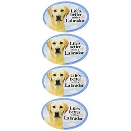 Prismatix Decal Cat and Dog Magnets, Lab Retriever, Yellow