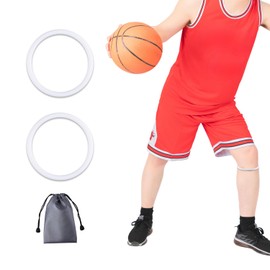 Gosknor 2pcs Patellar Tendon Support Strap Knee Band for Kids, Silicone Patella Knee Brace Elastic Knee Pain Strap for Basketball Running Hiking Jumpers Soccer Volleyball Sports (Fluorescent White)