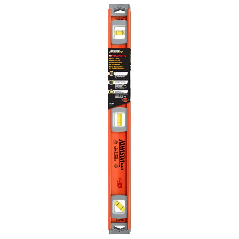 Johnson Level & Tool 1254-2400 Magnetic Heavy Duty I-Beam Aluminum,