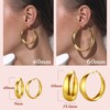 FindChic Wide Hoop Earrings for Women 18K Gold Plated 60mm