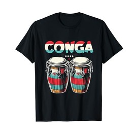 Conga Retro Style Colorful Conga Drums T-Shirt