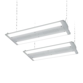 Xapolu 2FT LED High Bay Shop Light 80W 10400LM (250W Eqv. MH/HPS), 5000K 0-10V Dimmable Linear High Bay Light for Factory Warehouse, 200-480V UL/DLC Listed-2 Pack