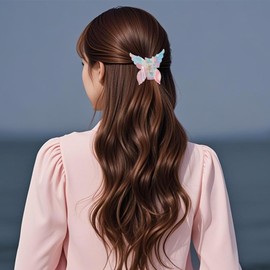 FASELE バンスクリップ ヘアクリップ カジュアル スタイリッシュ 変色蝶 森ガール エレガント ヘアアクセサリー 髪留め 人気 レディース オフィス 髪飾り スタイリッシュ 優雅的 オシャレ 母の日 ギフト 贈り物 プレゼント 3点セット